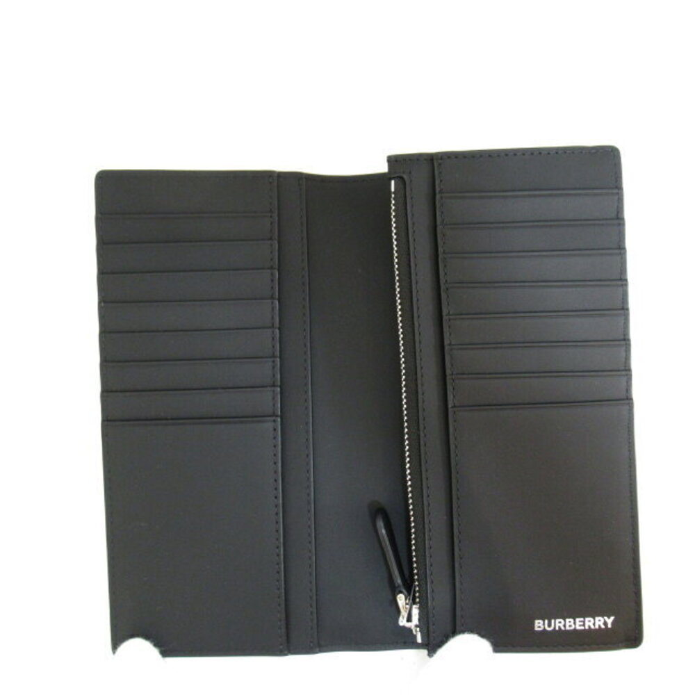 Burberry Zip Gray Long Leather Wallet Bifold - Picture 5 of 10